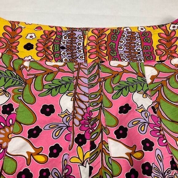 CAbi Womens Cotton A-Line Pleated Skirt Colorful Paisley Print Back Zip Size 2 - Picture 7 of 11